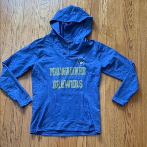 Anvil Blue Milwaukee Brewers Hoodie